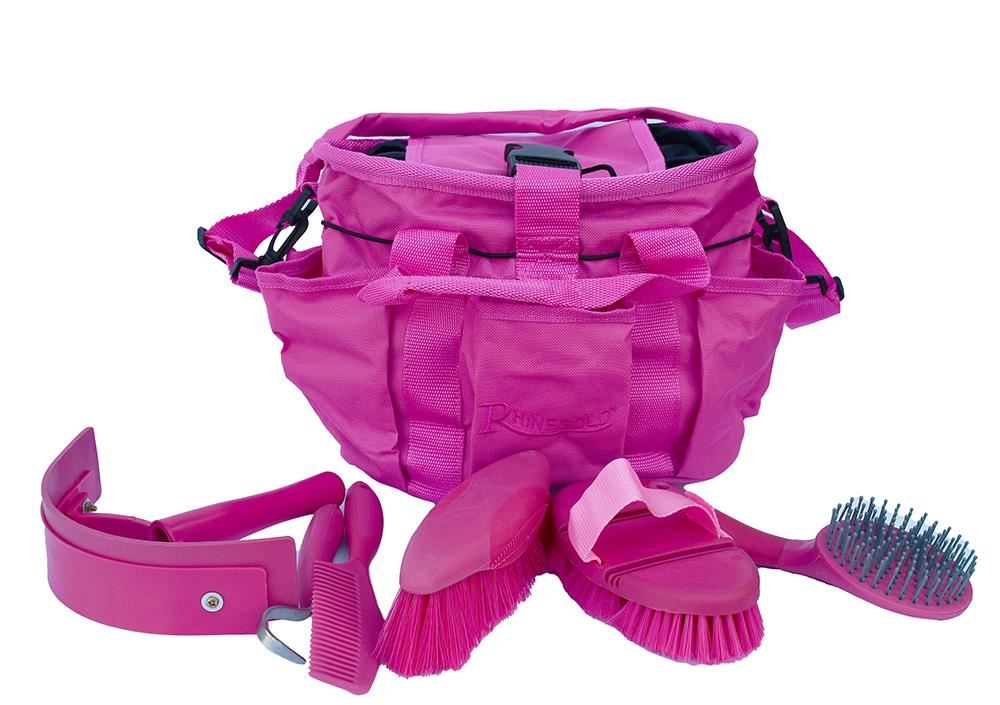 Rhinegold Grooming Bag with Kit (Pink)