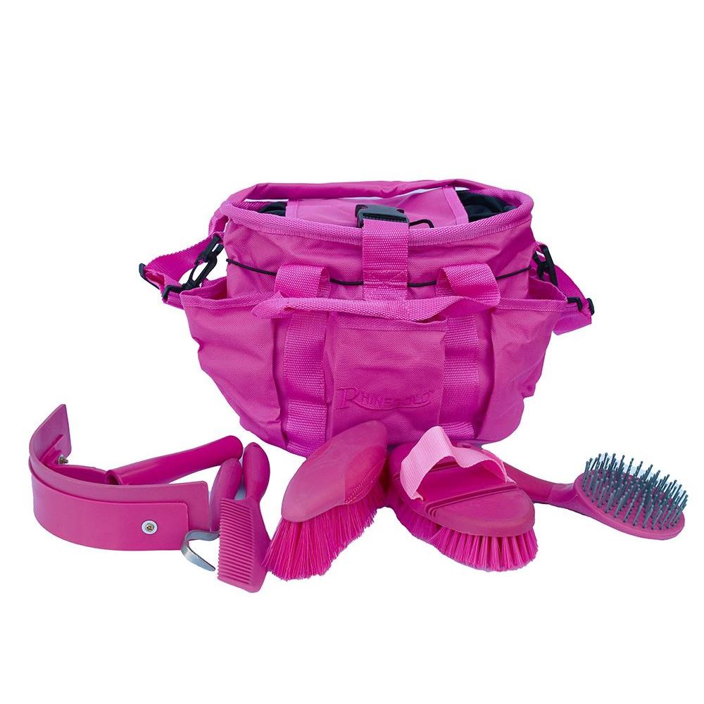 Rhinegold Grooming Bag with Kit (Pink)