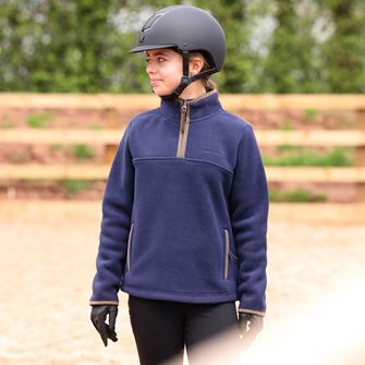 Shires Aubrion Core Half Zip Fleece - Young Rider (Navy)