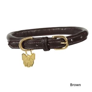 Shires Digby & Fox Rolled Leather Dog Collar (M - M/L)