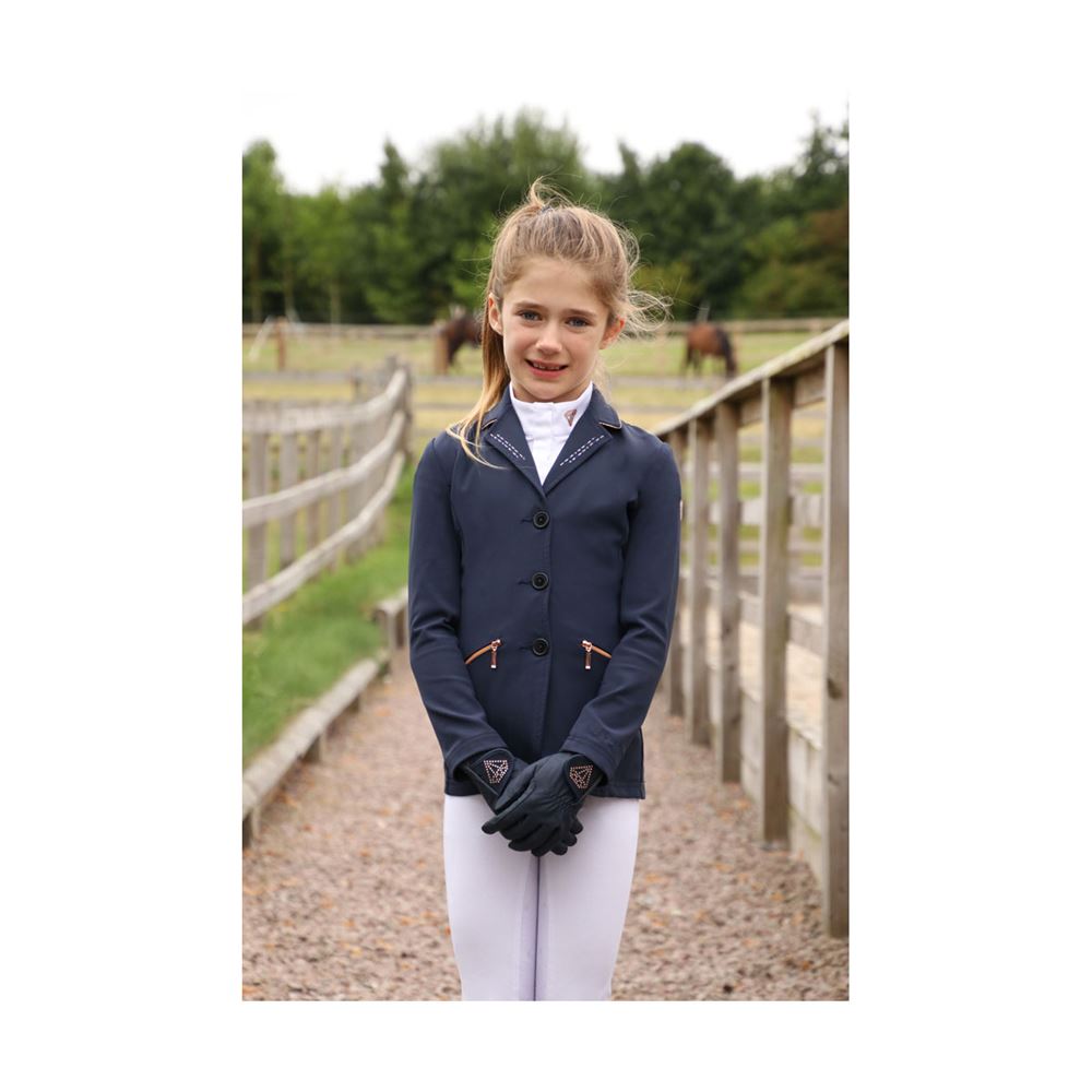 Hy Equestrian Cadiz Mizs Show Jacket (Navy/Rose Gold)