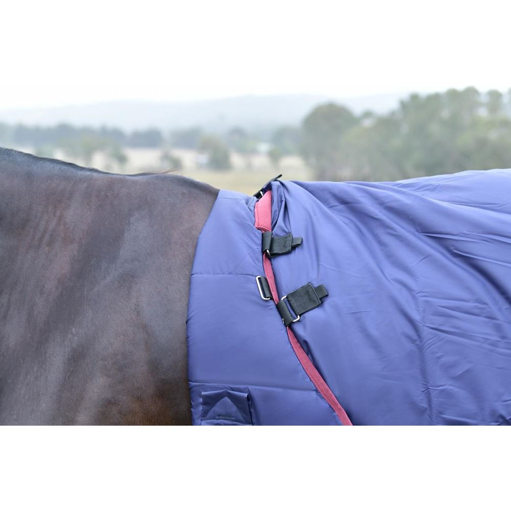 Weatherbeeta Comfitec Essential Turnout Detach-A-Neck - 220g (Navy/Burgundy)