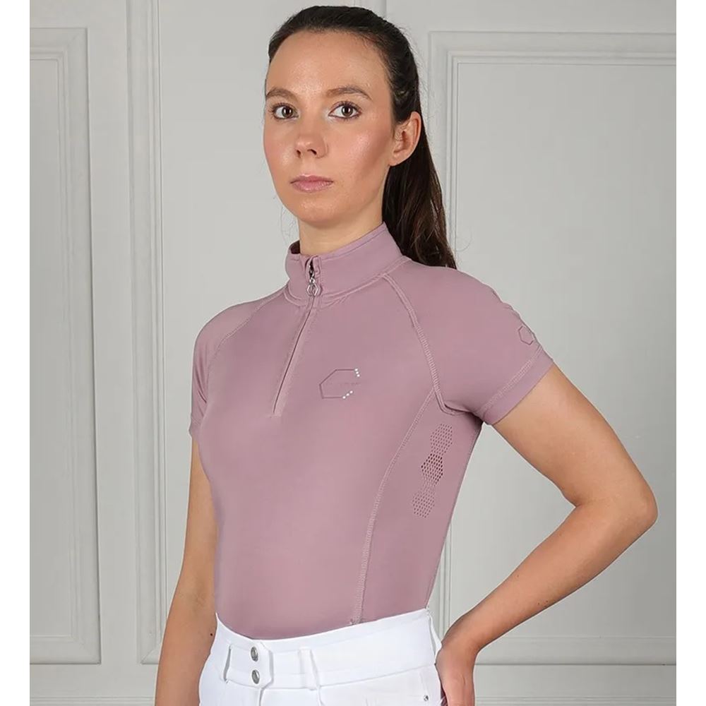 Coldstream Midlem Short Sleeve Base Layer (Dusky Pink)