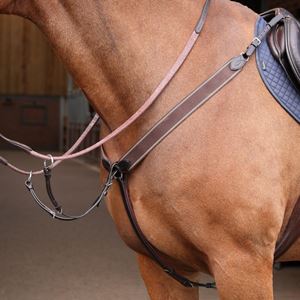 Shires Velociti Lusso Three Point Elastic Breastplate (Havana)