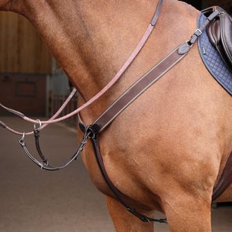 Shires Velociti Lusso Three Point Elastic Breastplate (Havana)