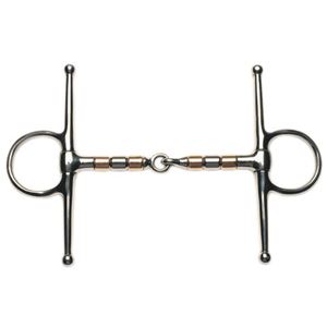 Korsteel Stainless Steel Copper and Steel Rollers Full Cheek Snaffle Bit