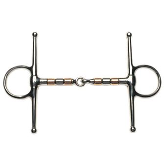 Korsteel Stainless Steel Copper and Steel Rollers Full Cheek Snaffle Bit