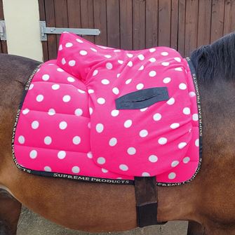Supreme Products Dotty Fleece Saddle Pad (Paradise Pink)