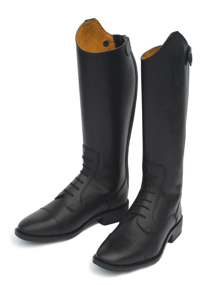 Rhinegold Young Rider Berlin Long Leather Riding Boots (Black)
