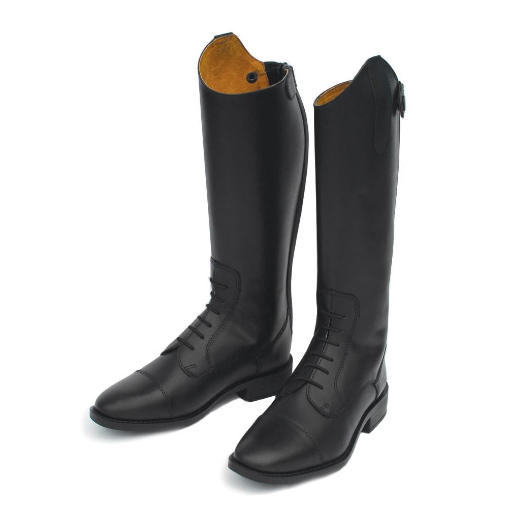 Rhinegold Young Rider Berlin Long Leather Riding Boots (Black)