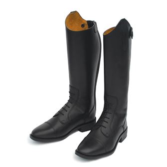 Rhinegold Young Rider Berlin Long Leather Riding Boots (Black)