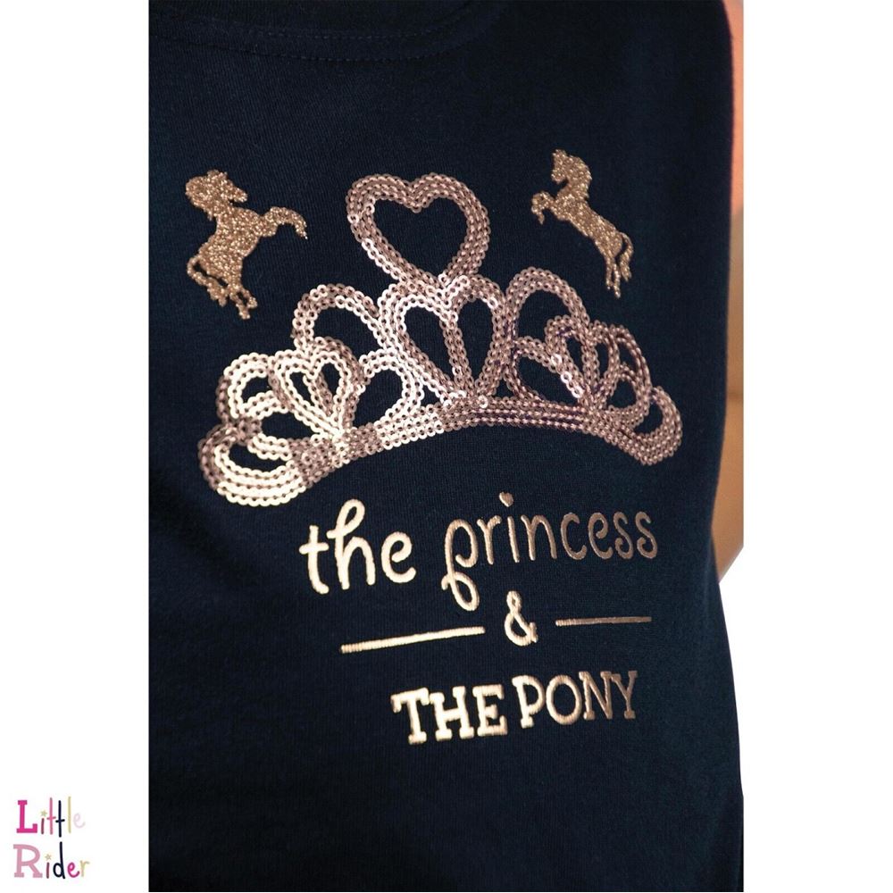 The Princess and the Pony T-Shirt by Little Rider (Navy/Peach)