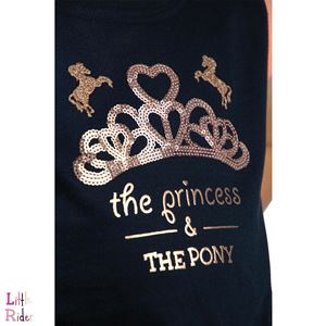 The Princess and the Pony T-Shirt by Little Rider (Navy/Peach)