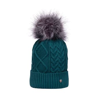 Hy Equestrian Vanoise Knitted Bobble Hat (Alpine Green)