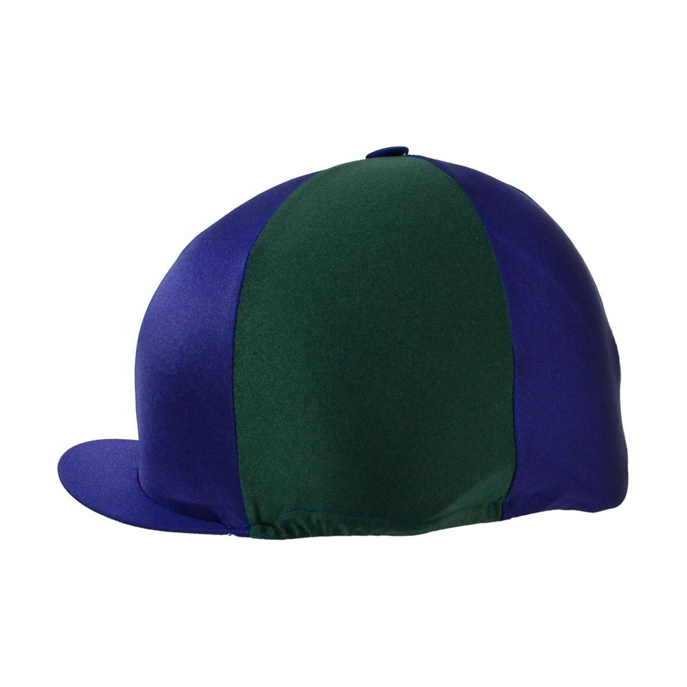 Hy Equestrian Two Tone Hat Cover (Navy/Bottle Green)