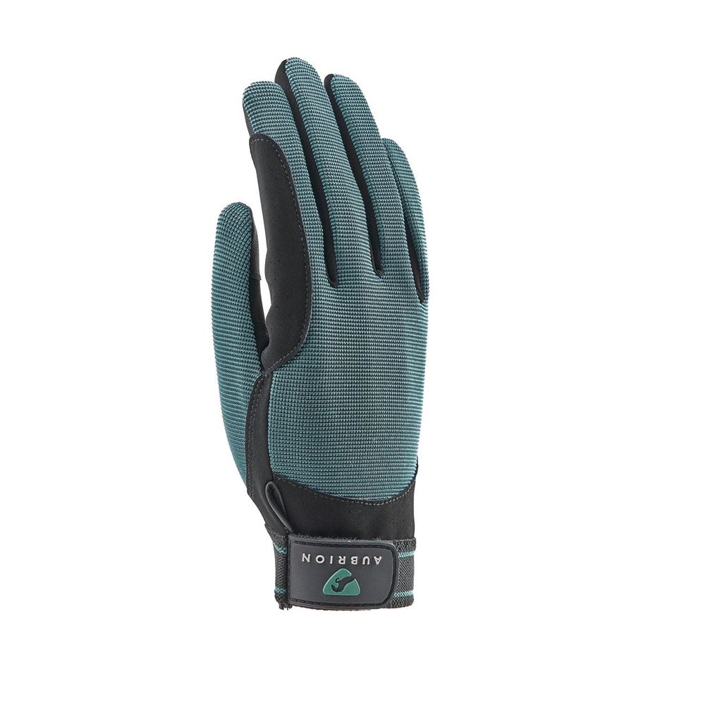 Shires Aubrion Stratos SportFit Adults Riding Gloves (Green)