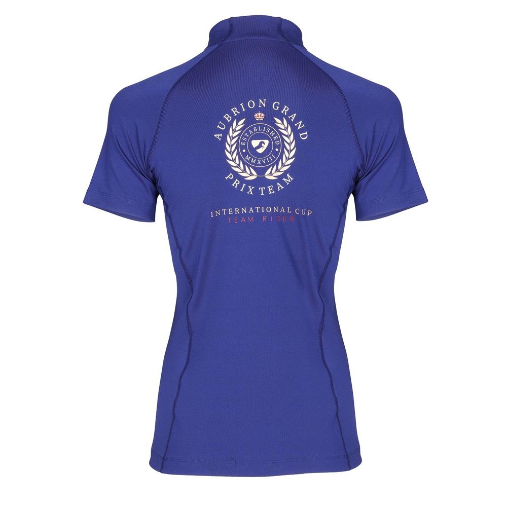Shires Aubrion Team Ladies Short Sleeve Base Layer (Navy)