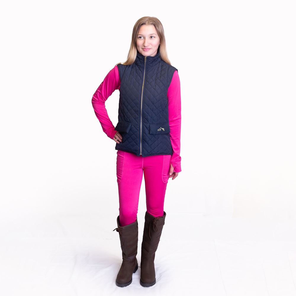 Gallop Women's Navy Gilet