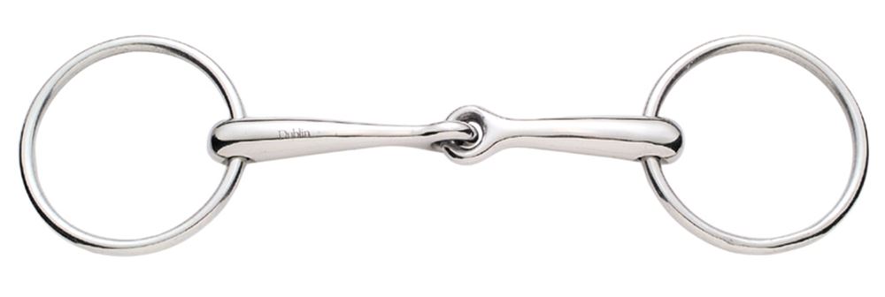 Korsteel Stainless Steel Solid Mouth Joined 16mm Loose Ring Snaffle Bit