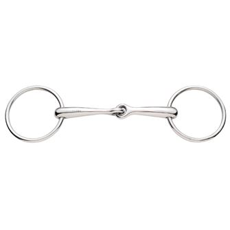 Korsteel Stainless Steel Solid Mouth Jointed 16mm Loose Ring Snaffle Bit