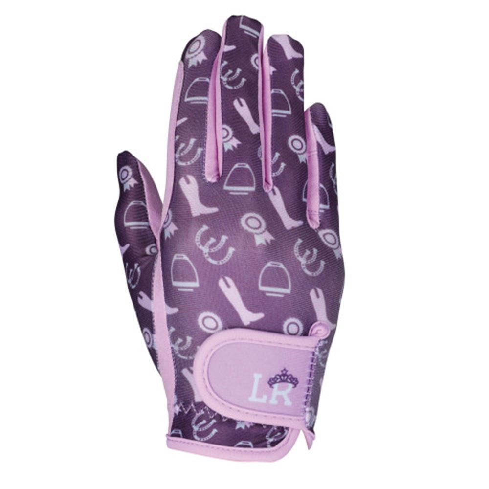 Giddy Up Gymkhana Riding Gloves by Little Rider (Purple/Lilac)
