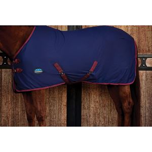 Weatherbeeta Cotton Sheet Standard Neck (Navy/Burgundy)