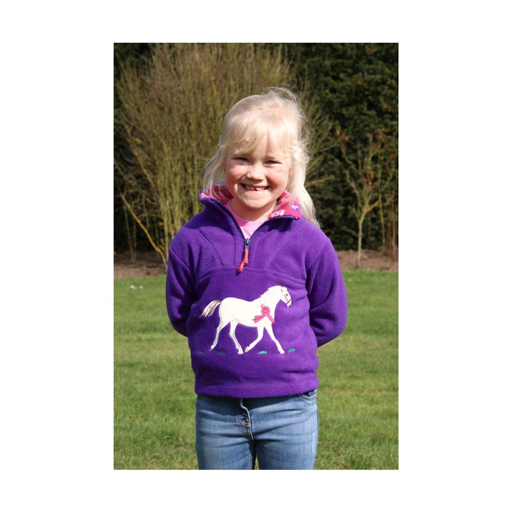 British Country Collection Champion Pony Fleece Jacket - Child (Purple)