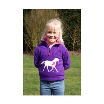 British Country Collection Champion Pony Fleece Jacket - Child (Purple)