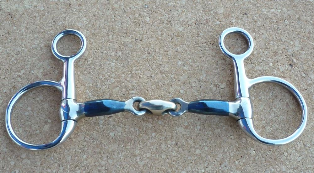 Blue Sweet Iron Hanging Cheek Snaffle with Lozenge