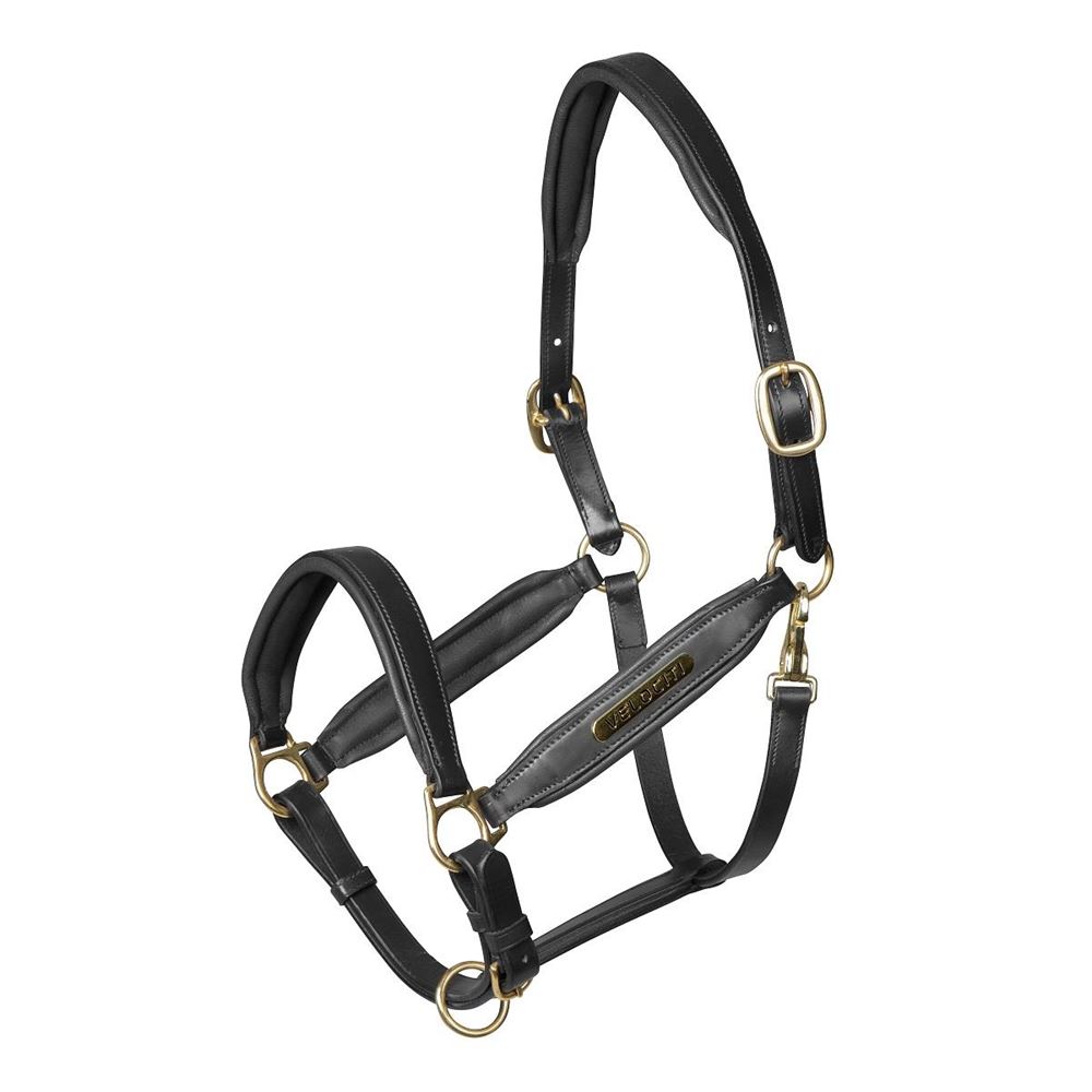 Shires Velociti Gara Leather Headcollar (Black)