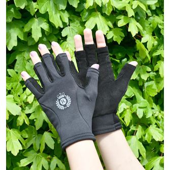Rhinegold Fingerless Stretch Riding Glove (Black)