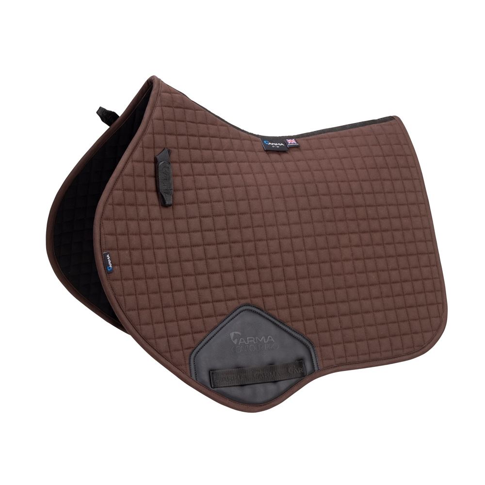 Shires Arma Deluxe Cotton Jump Saddlecloth (Brown)
