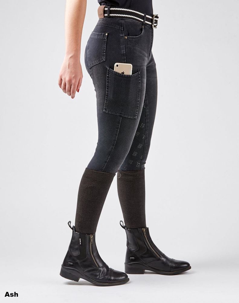 Dublin Shona Full Grip Silicone Print Denim Breeches