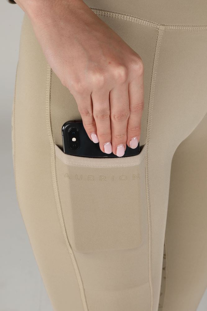 Shires Aubrion Hudson Riding Tights (Beige)