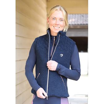 Hy Equestrian Elevate Teddy Fleece Gilet (Navy)