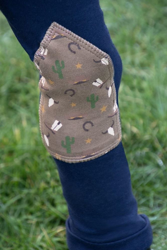 Hy Equestrian Cowboy Tots Jodhpurs (Navy/Beige)