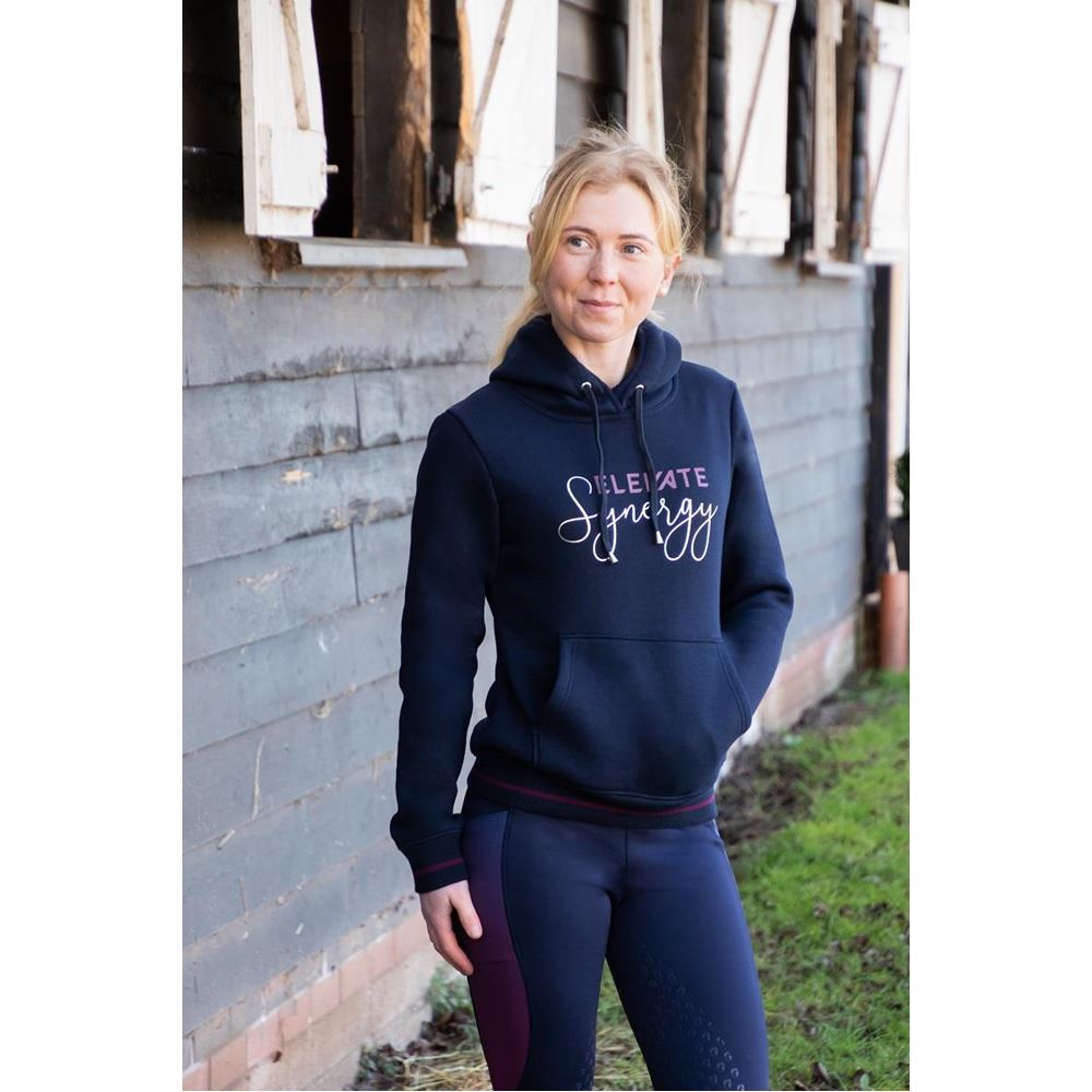 **pics** Hy Equestrian Synergy Elevate Hoodie (Navy/Fig)