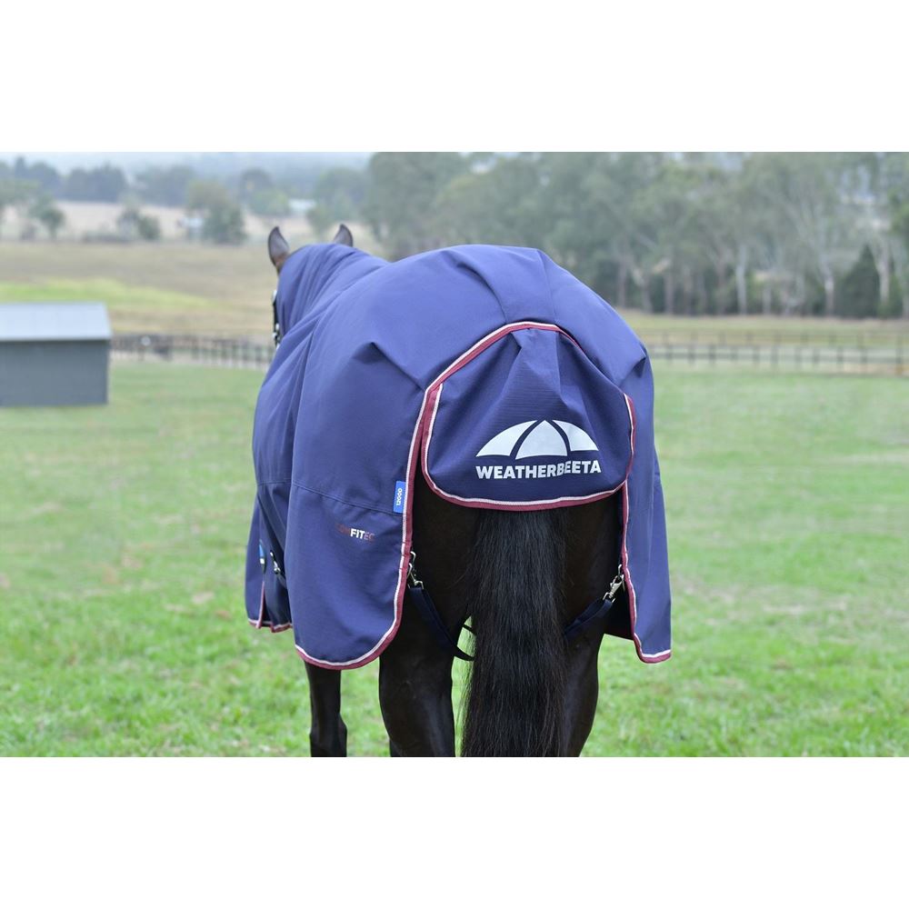 Weatherbeeta Comfitec Essential Turnout Combo - 220g (Navy/Burgundy)