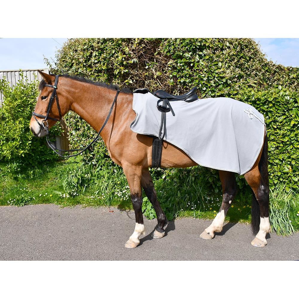 Rhinegold Embroidered Fleece Cutaway Ride-On Rug (Grey)