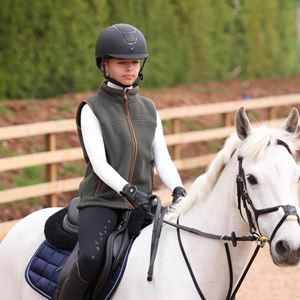 Shires Aubrion Core Fleece Gilet - Young Rider (Green)