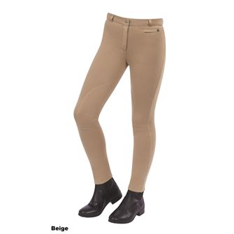 Dublin Childs Supa-Fit Zip Up Knee Patch Jodhpurs (Beige)