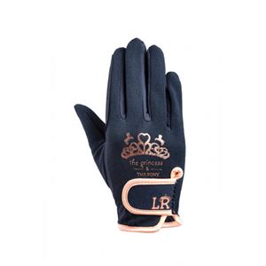The Princess and the Pony Gloves by Little Rider (Navy/Peach)