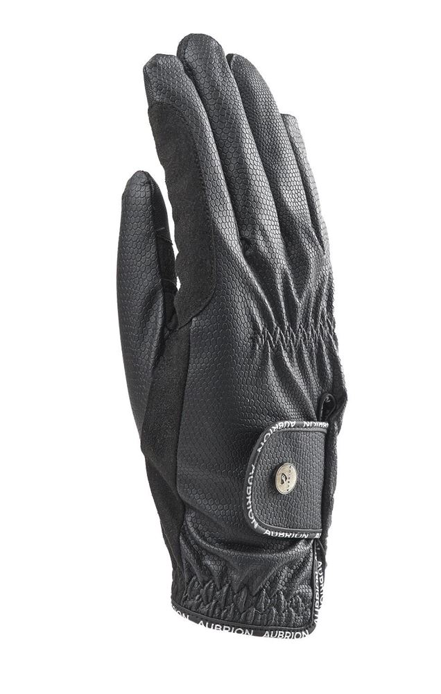 Shires Aubrion Stadium Adults Winter FlexFit Riding Gloves (Black)