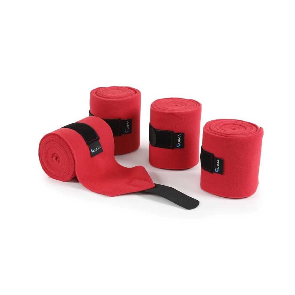 Shires ARMA Fleece Bandages (Red)