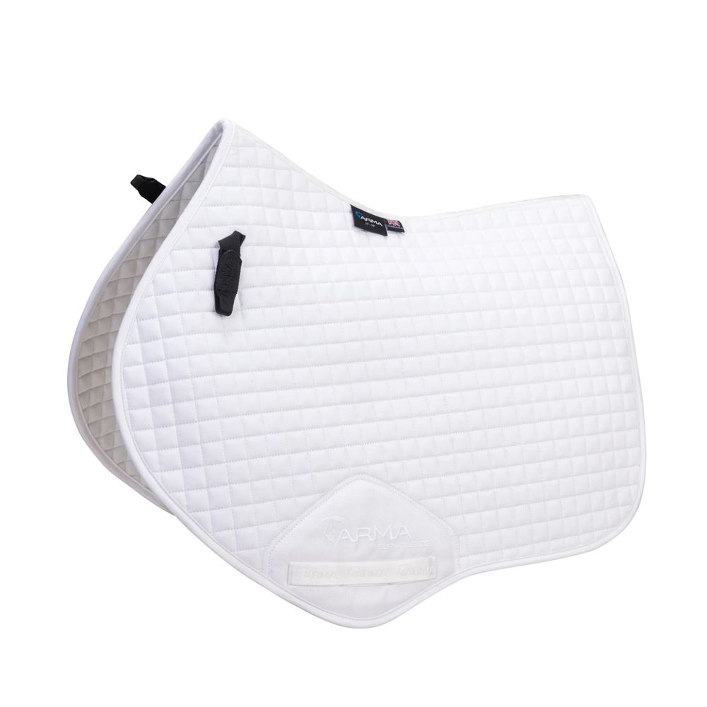 Shires Arma Deluxe Cotton Jump Saddlecloth (White)