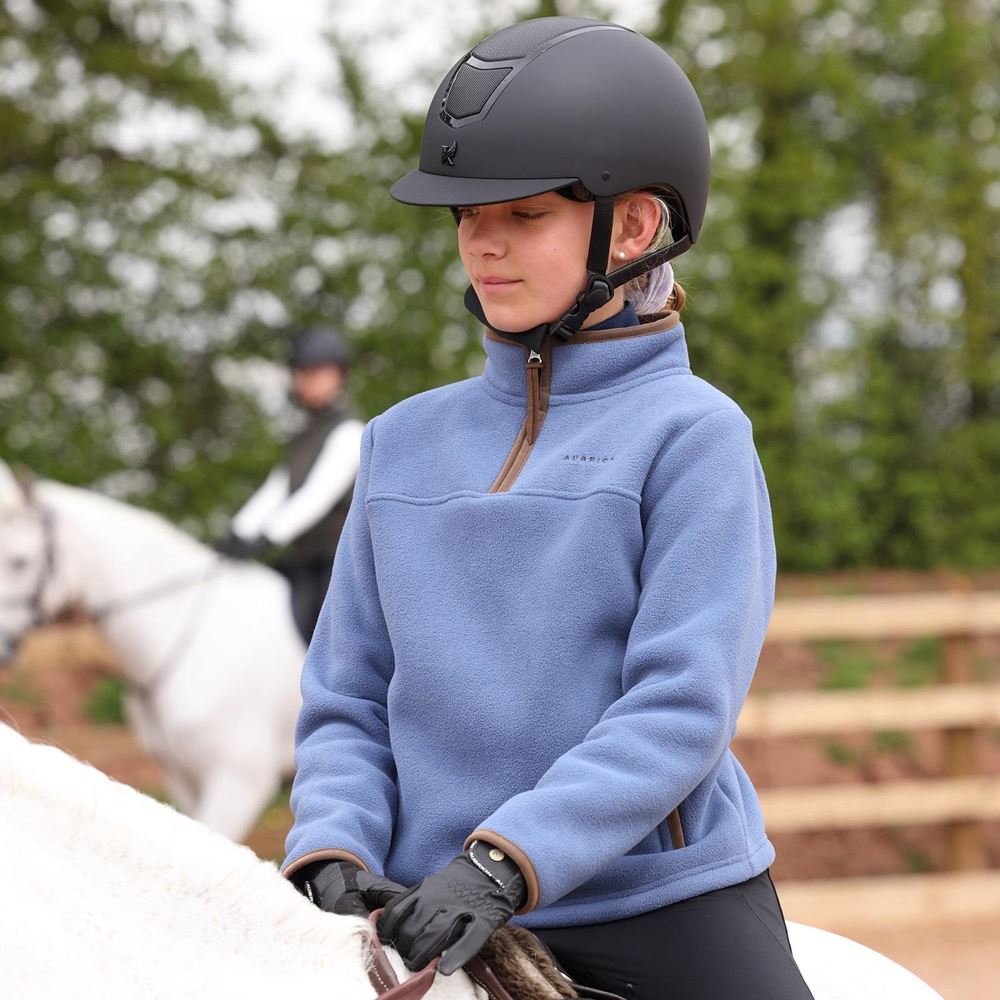 Shires Aubrion Core Half Zip Fleece - Young Rider (Blue)