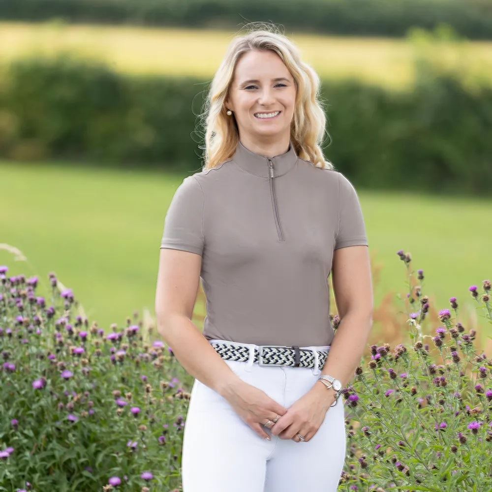 Hy Equestrian Elevate Country Short Sleeve Base Layer (Fossil)