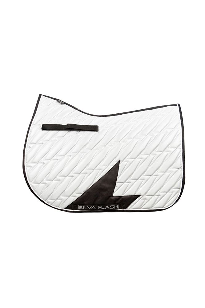 Hy Equestrian Silva Flash Reflective Saddle Pad (Black/Reflective Silver)