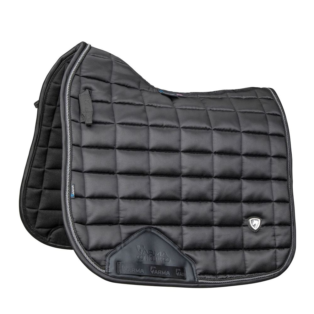 Shires ARMA Eltar Satin Dressage Saddlecloth (Black)