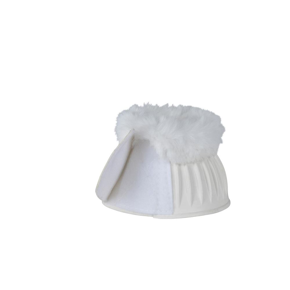 Weatherbeeta Tough-Tec Prime Fleece Trim Rubber Bell Boots (White)